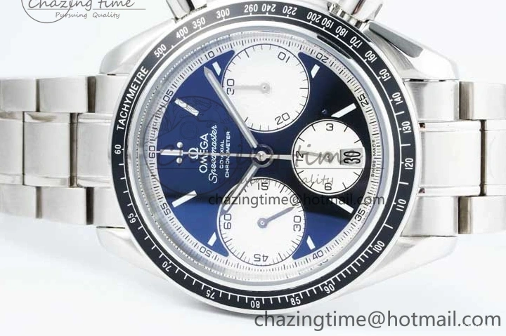 0403 Speedmaster Racing Master SS HKF Best Edition Black White Dial on SS Bracelet A Upgraded 7807